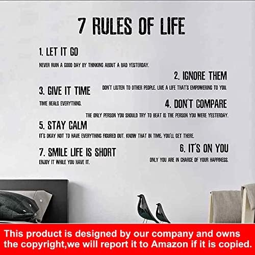 Sinekong 7 Rules of Life Vinyl Wall Stickers