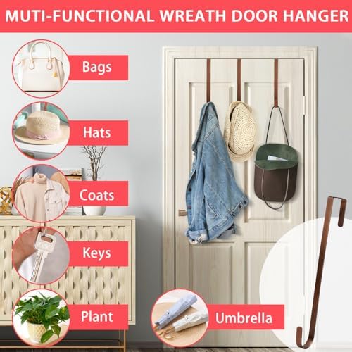 12 Inch Wreath Hanger for Front Door Hooks
