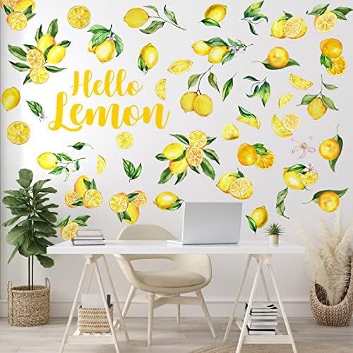 Haull 6 Sheet Lemon Wall Decals Peel and Stick