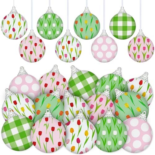 16PCS Spring Hanging Tulip Ornaments for Mini Trees