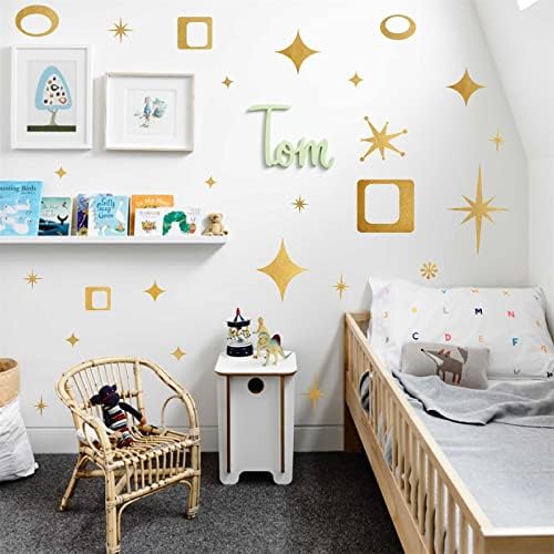 Easma Star Wall Decals Geometric Design Peel and Stick Murals