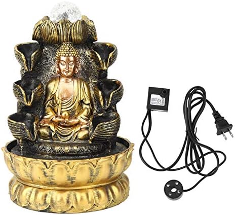 FECAMOS Tabletop Buddha Waterfall Fountain Kit