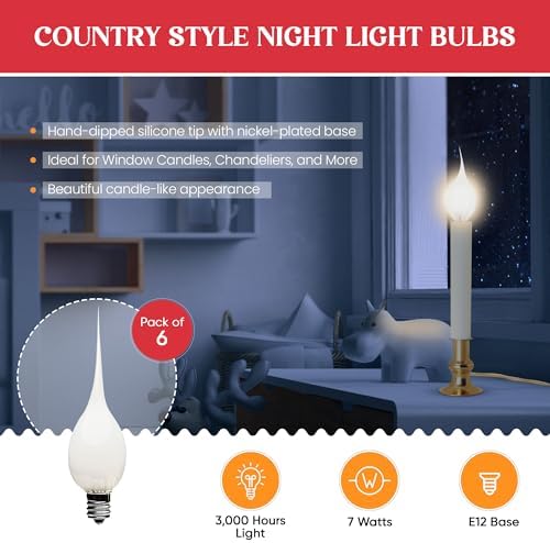 Creative Hobbies 6-Pack Incandescent Candle Light Bulbs