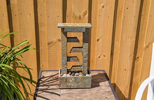 Kenroy Home 51046SL Green Slate Table Fountain