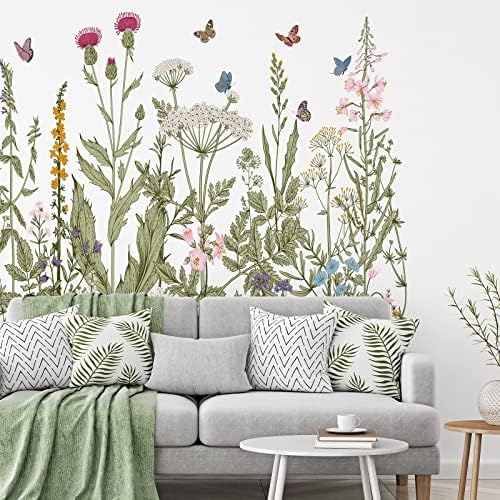 Zonon 6 Pcs Flowers Wall Decals Stickers