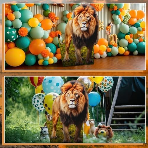 Yookeer 4ft Lion Cardboard Stand Up Photo Prop