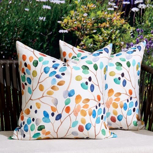 Wosendy Waterproof Throw Pillow Covers 18x18 Set of 2 Mustard Yellow