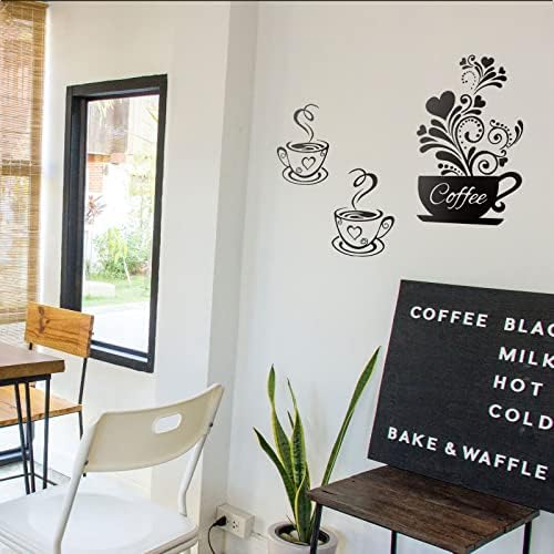 Chinco Coffee Tea Cup Wall Decor Sticker Set