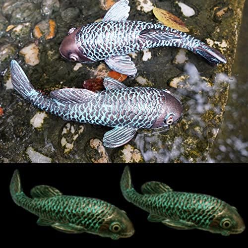 Tooyuart Garden Sculptures Koi Fish Decor Set of 2