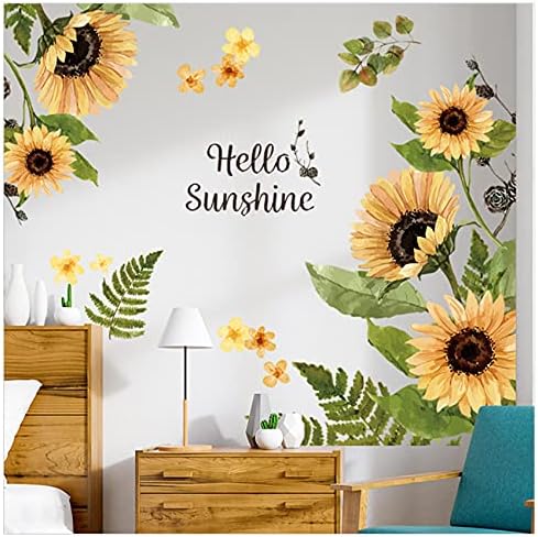 Sunflower Wall Stickers 3D Yellow Flower Decals