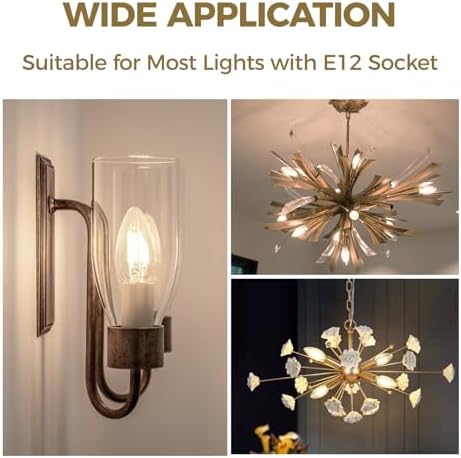 Hizashi E12 Candelabra LED Bulbs 6W 550LM 12 Pack