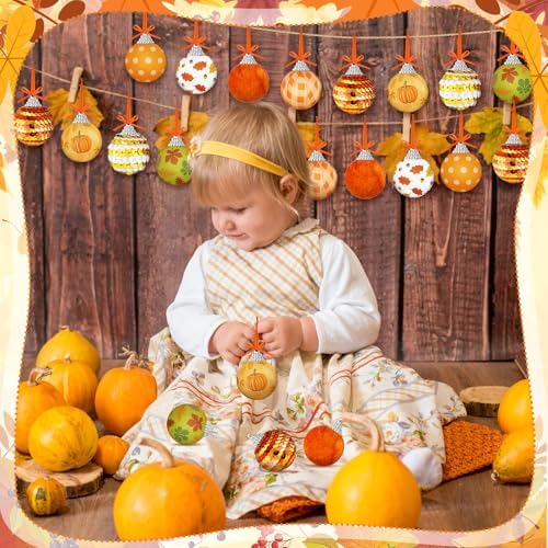 Riceshoot 24 Pc Fall Ornament Set for Tree Decor