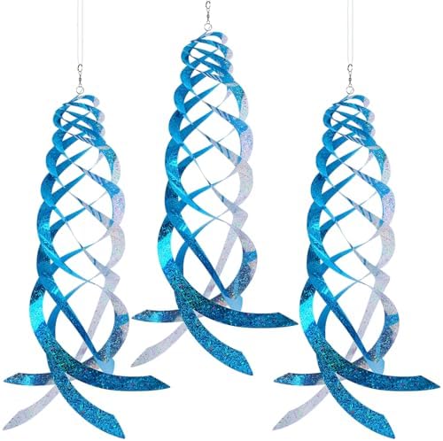 Hausse Bird Repellent Reflectors 3-Pack Blue Mylar Spinners