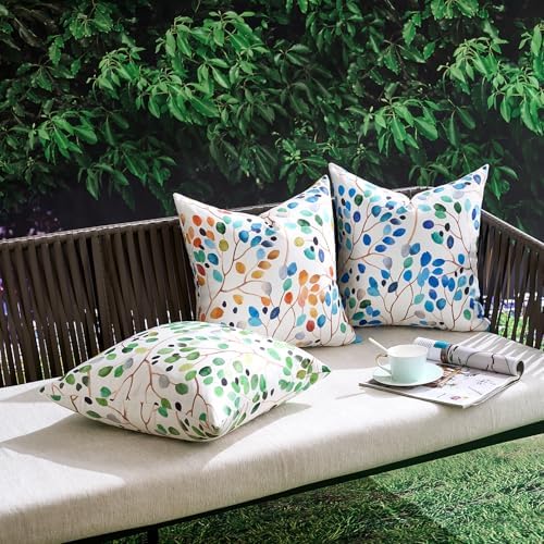 Wosendy Waterproof Throw Pillow Covers 18x18 Set of 2 Mustard Yellow