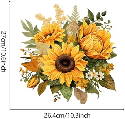 Sunflower Wall Decor Pack of 3 - 114x114 Inch
