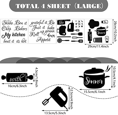 Seajan Kitchen Wall Stickers with Funny Lettering
