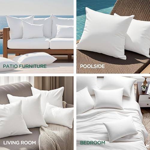 Codi 12x20 Pillow Insert Set of 4 Water Resistant Outdoor Lumbar Pillows