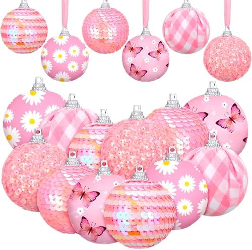 Zhanmai 12 Pcs Spring Ball Ornaments Butterfly Decorations