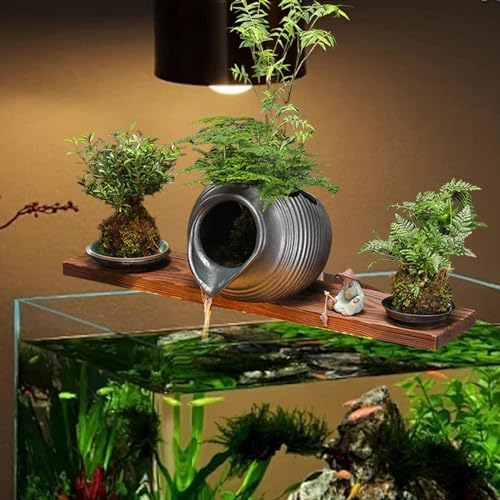 Waterfall Fountain Jar Ceramic Pot for Garden Tabletop Decoration