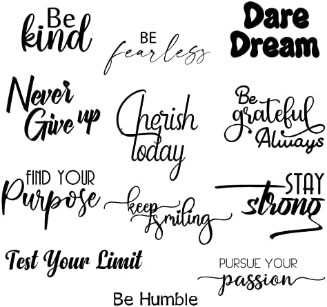 Fumete 12 Pcs Inspirational Wall Decals Peel and Stick
