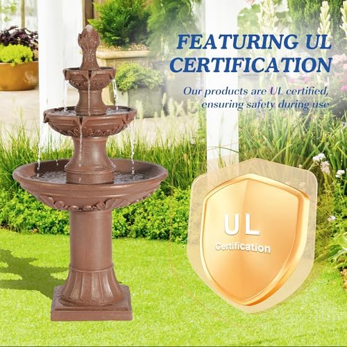 Dephet Italian Outdoor Fountain - 484H Freestanding Water Feature