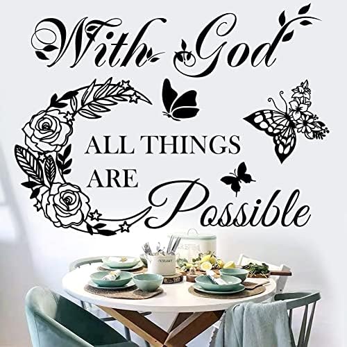 Inspirational Wall Decals with God Things Are Possible