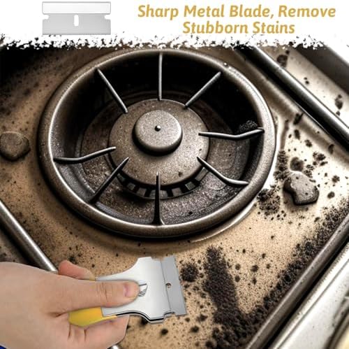 2 Pack Razor Blade Scraper Tool with 10 Extra Metal Blades