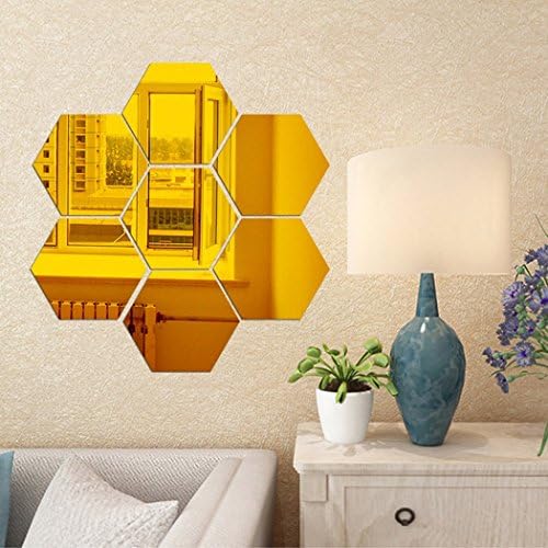 Mirror Wall Stickers 12PCS Hexagon Art Decor