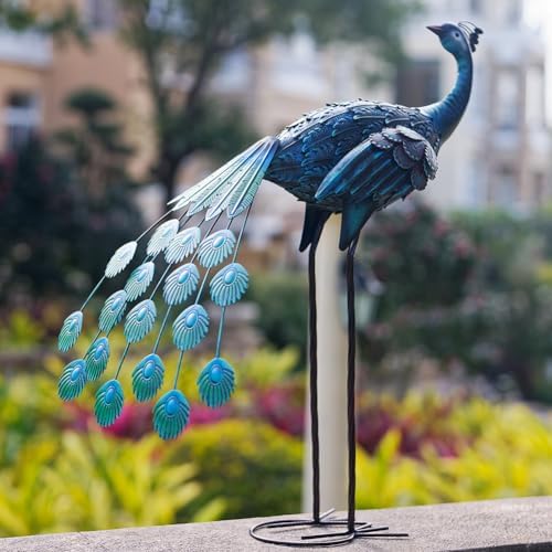VEWOGARDEN Peacock Garden Sculpture Set