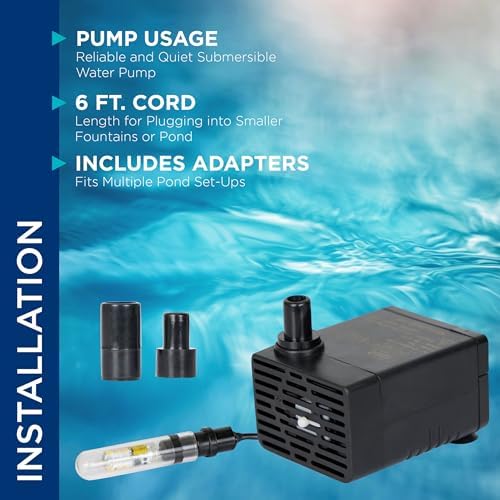 Alpine Corporation 95 GPH Fountain Pump with Halogen Light