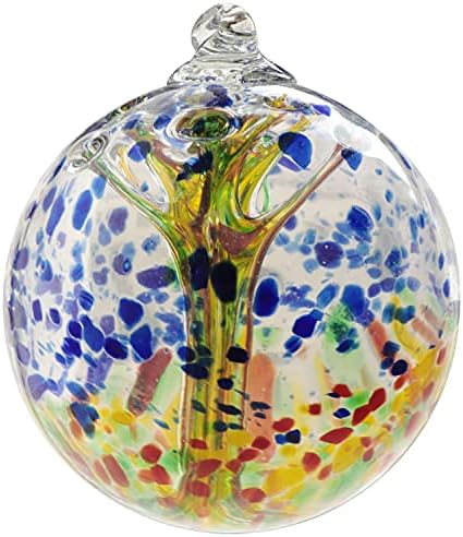 Kunjocy 6 Inch Hanging Glass Gazing Ball Decor