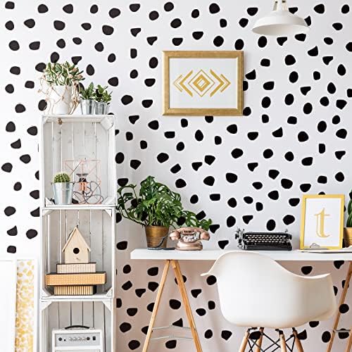Outus 500 Pieces Black Irregular Dot Wall Sticker