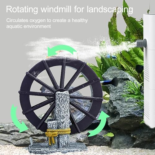 Miniature Water Wheel Fountain Decor For Home Garden