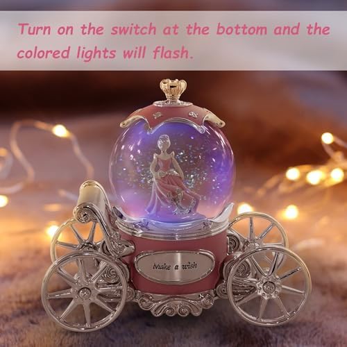 Cinderella Snow Globe Music Box for Girls