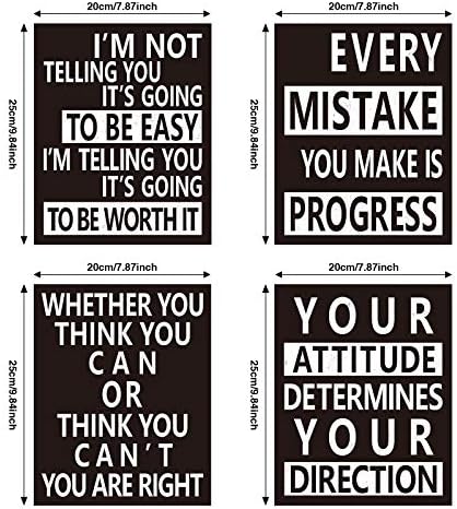 Zonon 9 Pcs Inspirational Wall Stickers for Home Office Library School
