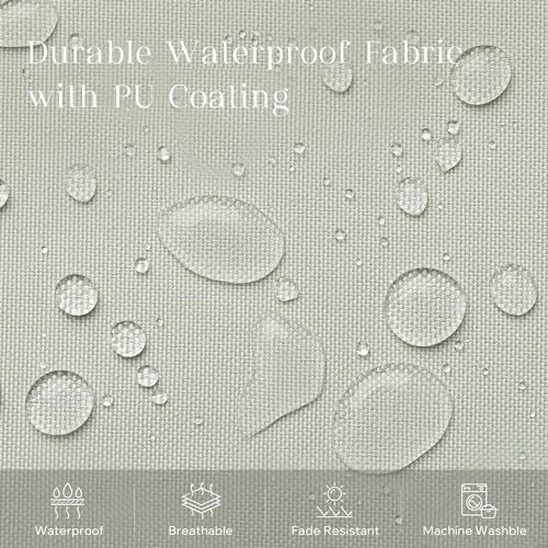 Phantoscope 2 Pack Waterproof Throw Pillow Covers with Contrast Piping