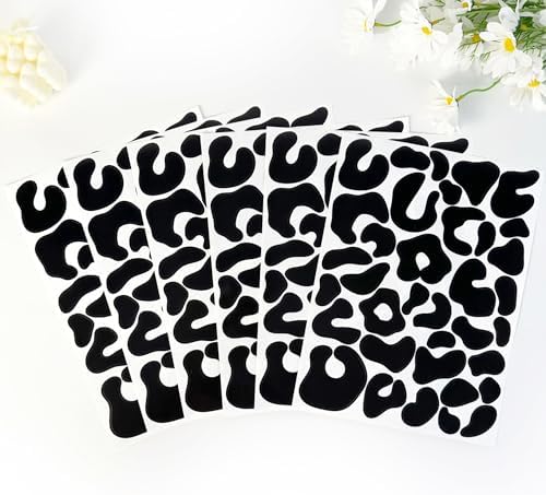 360 Pcs Black Cheetah Stickers for Bedroom Wall Decoration