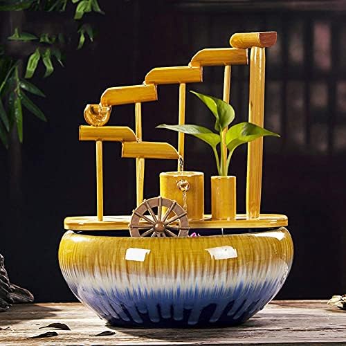 Japanese Garden Fountain Decoration 30x37cm Ceramic Sculpture