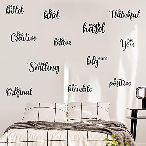 Marspark 12 Pcs Inspirational Wall Decals Black