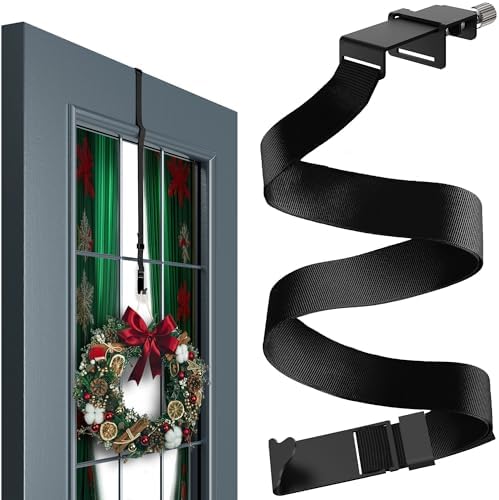 Menz Adjustable Wreath Door Hanger 19 Black