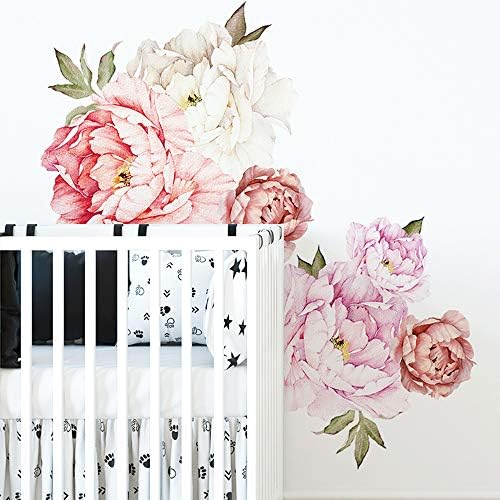 MOBYKE Exotic Peonies Wall Decal for Room Decor