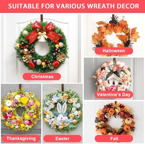 12 Inch Wreath Hanger for Front Door Hooks