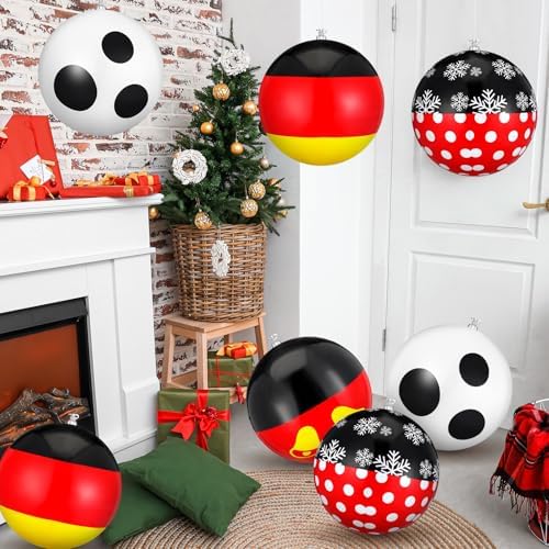 12 Pcs 9 Inch Inflatable Christmas Ball Ornaments