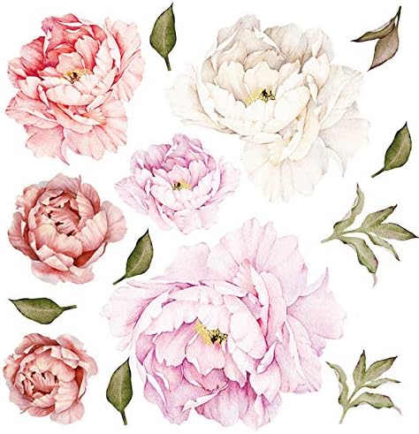 MOBYKE Exotic Peonies Wall Decal for Room Decor