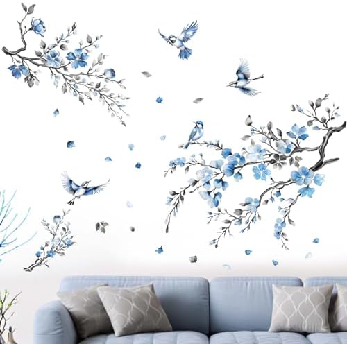 Cherry Blossom Wall Stickers for Bedroom and Living Room