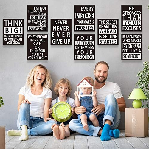 Zonon 9 Pcs Inspirational Wall Stickers for Home Office Library School