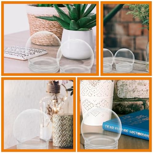 BESTOYARD 15 Pack Clear Snow Globes DIY Decoration Kit