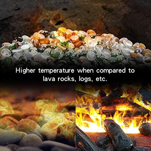 Stanbroil 10 Pound Blended Fire Glass Beads 12 Inch