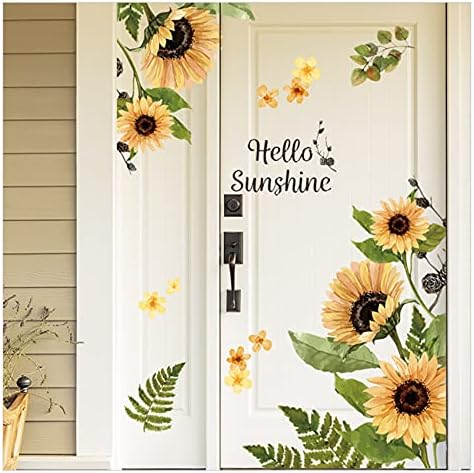 Sunflower Wall Stickers 3D Yellow Flower Decals