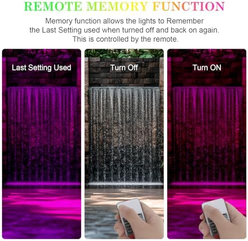 SoulBay 4 Pack RGB Pond Lights with Remote Control